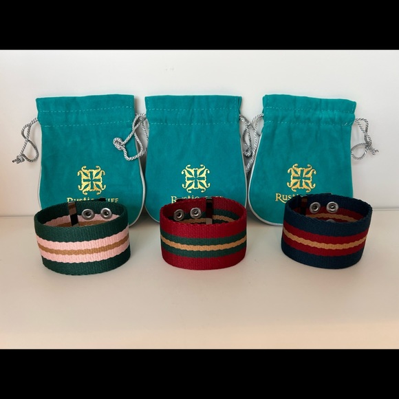 Rustic Cuff set of 3 Claire snap closure bracelets cuffs - Picture 3 of 8